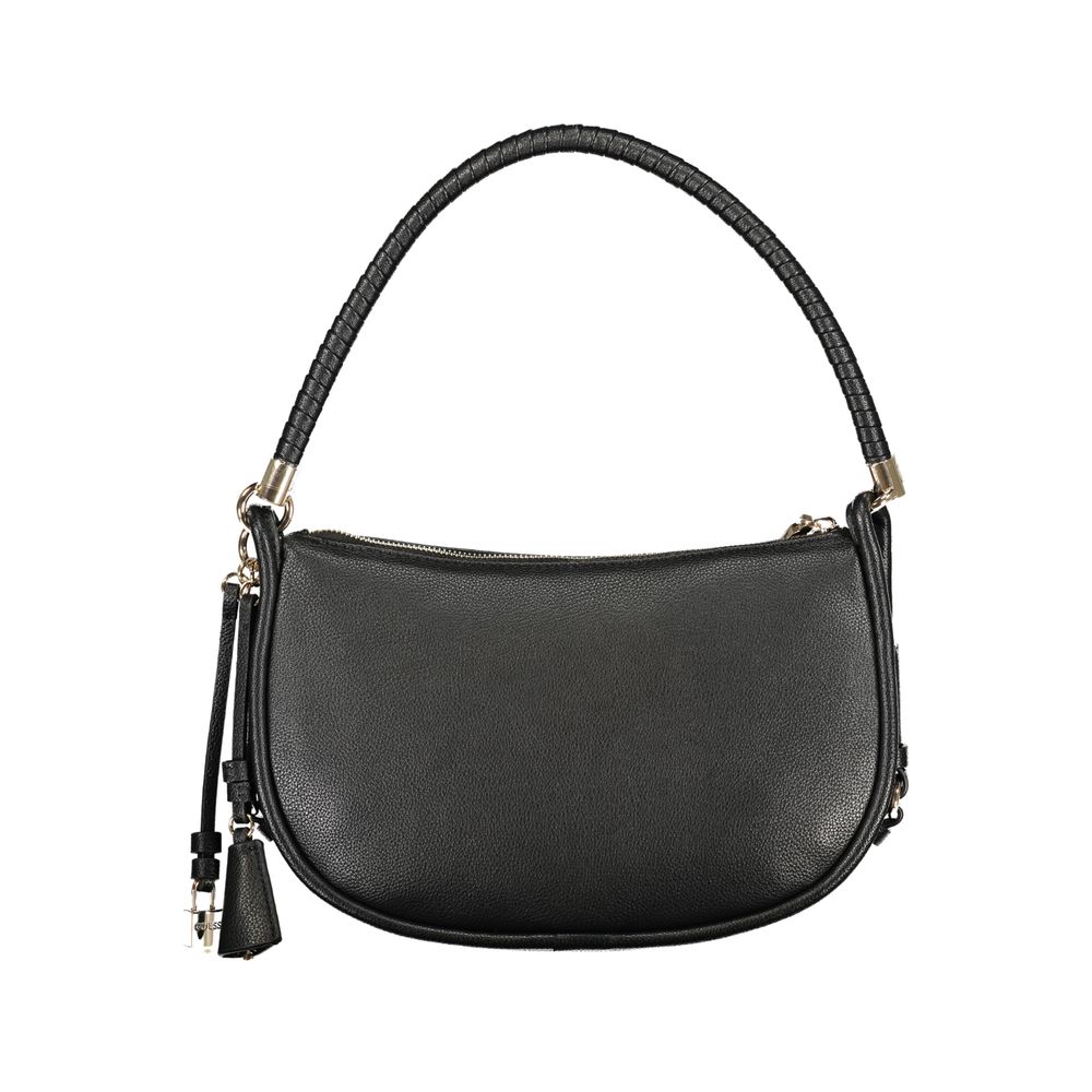 Guess black polyurethane shoulder bag