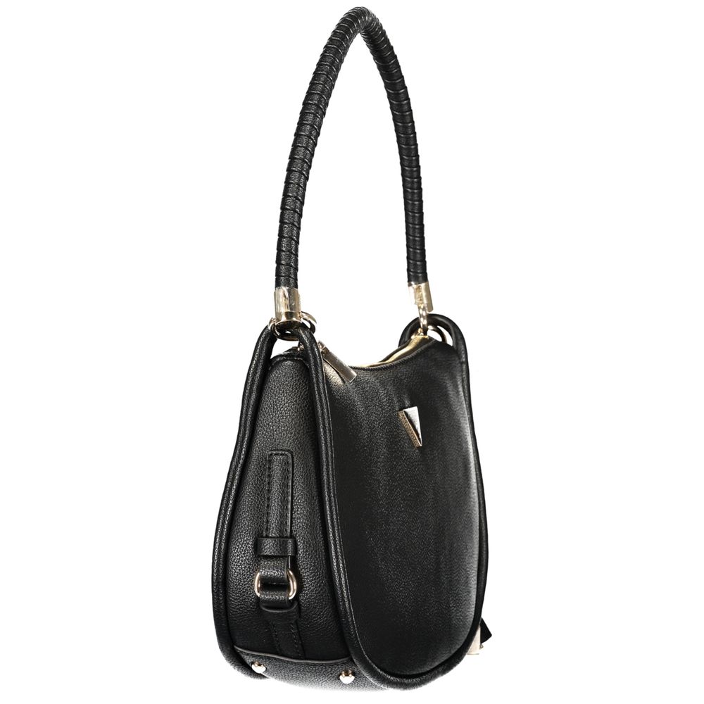 Guess black polyurethane shoulder bag