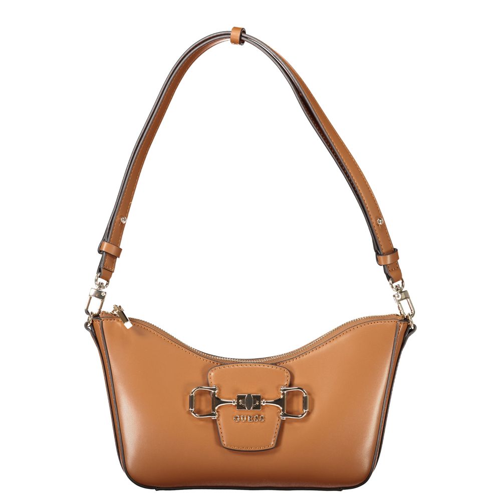 Sac à main en polyuréthane marron Guess