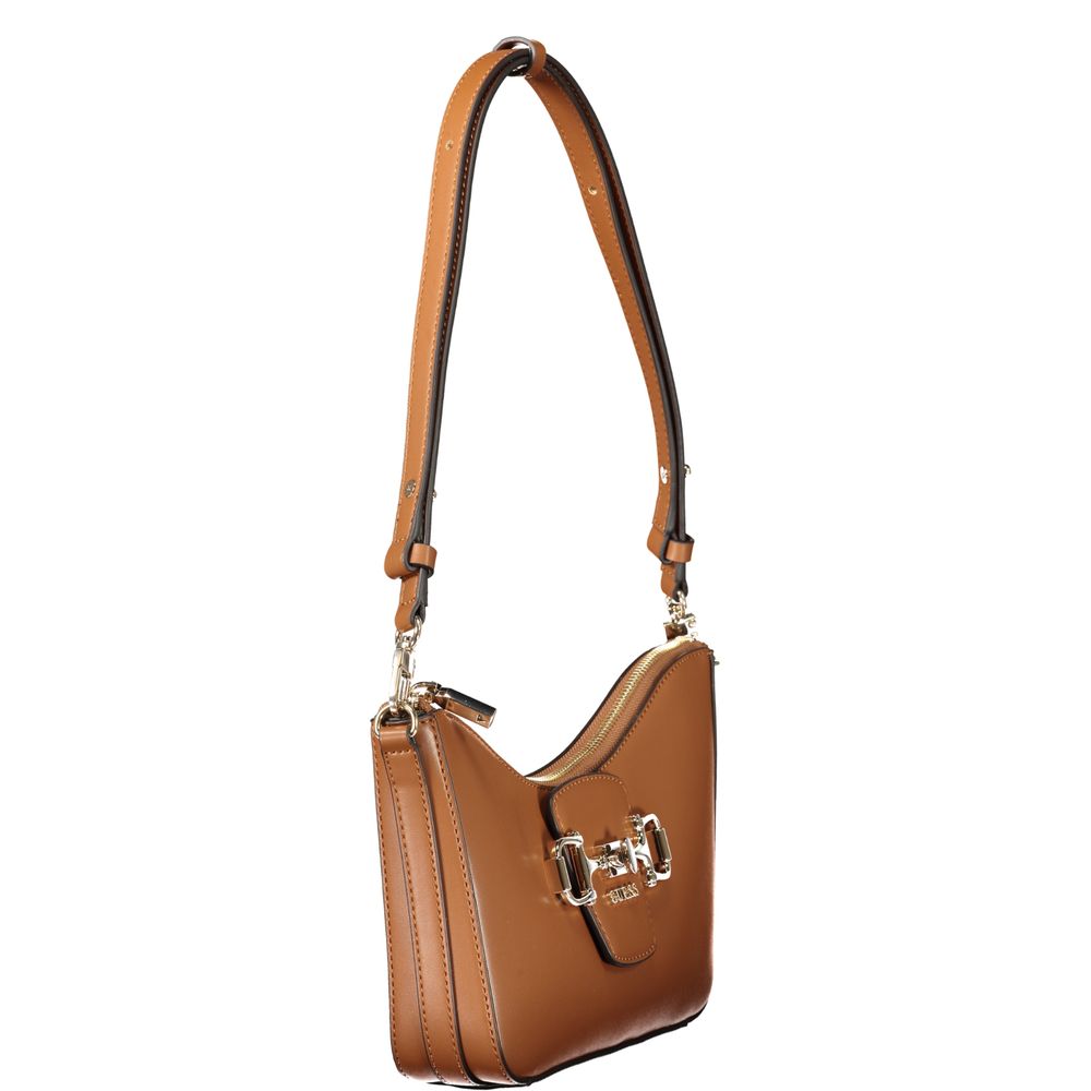 Sac à main en polyuréthane marron Guess