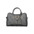 Bolso de mano de poliuretano negro Guess