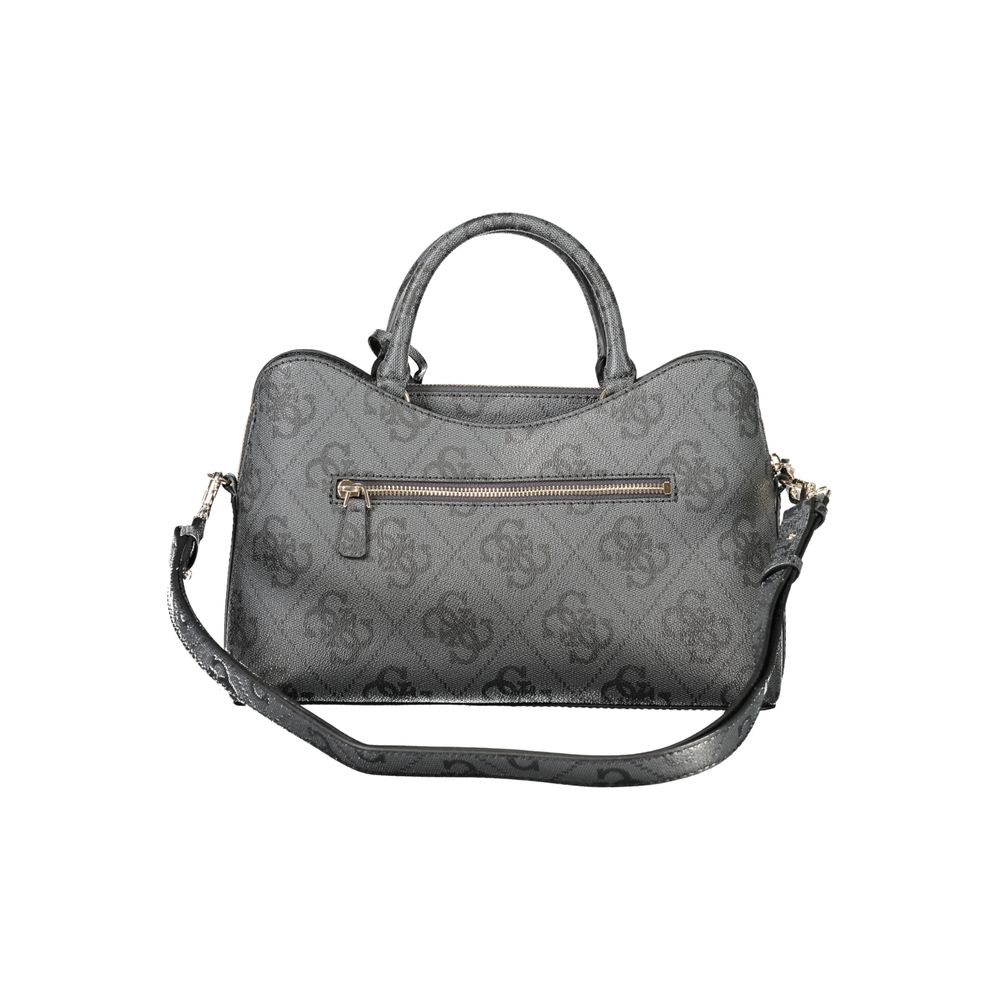 Bolso de mano de poliuretano negro Guess