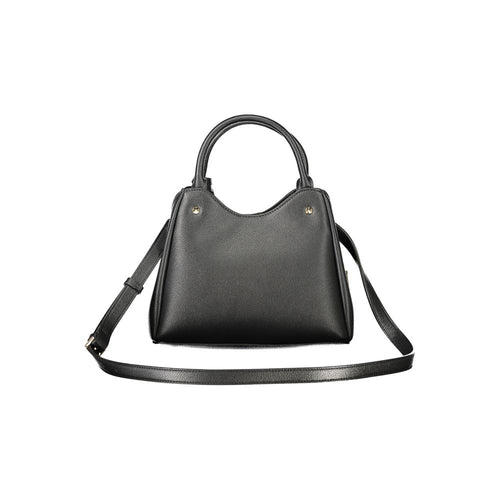 Bolso de mano de poliuretano negro Guess