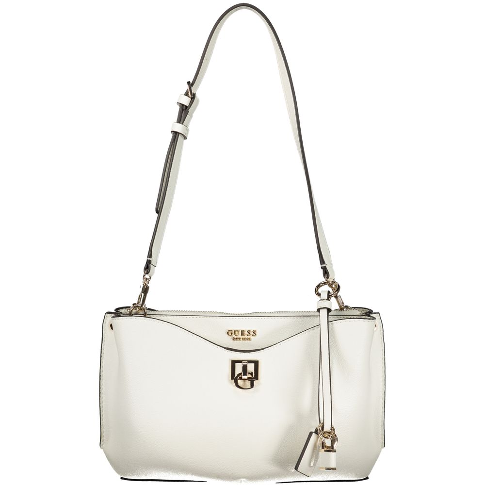 White Polyurethane Women's Bag Guess