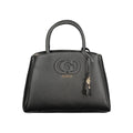 Bolso de mano de poliuretano negro Guess