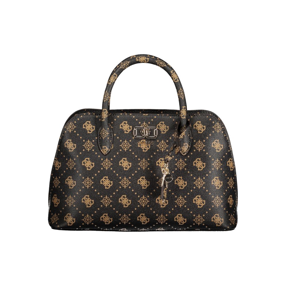 Sac à en polyuréthane à motif marron Guess