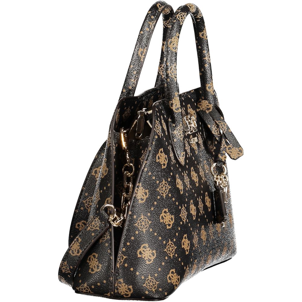 Sac à en polyuréthane à motif marron Guess