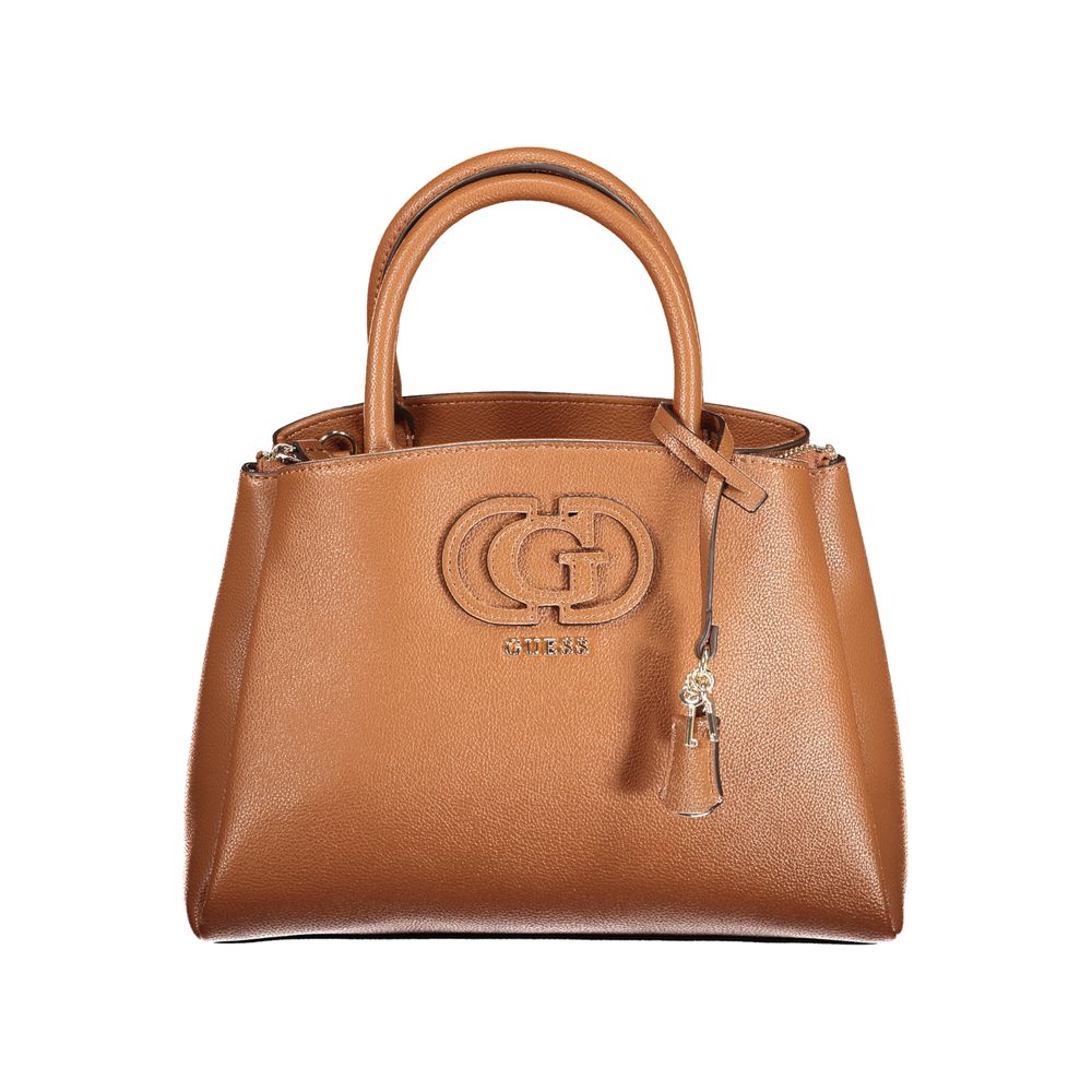 Sac à main en polyéthylène marron Guess
