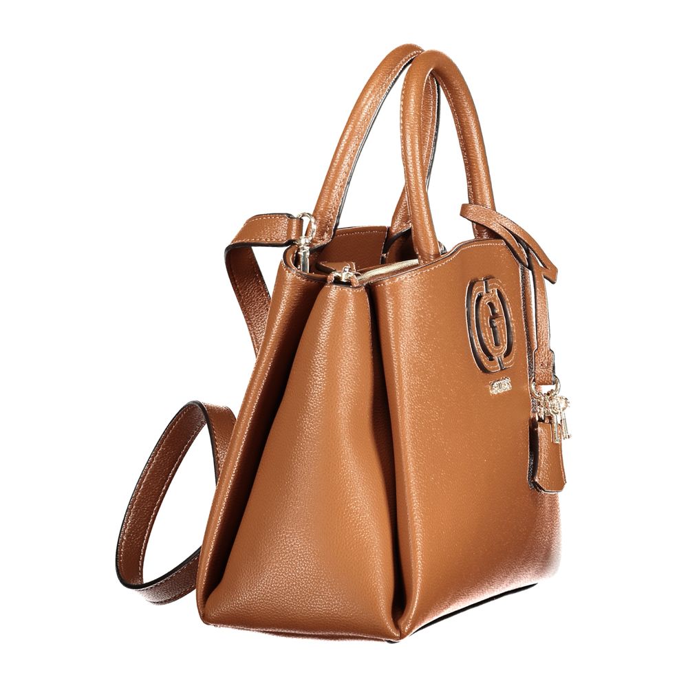 Sac à main en polyéthylène marron Guess