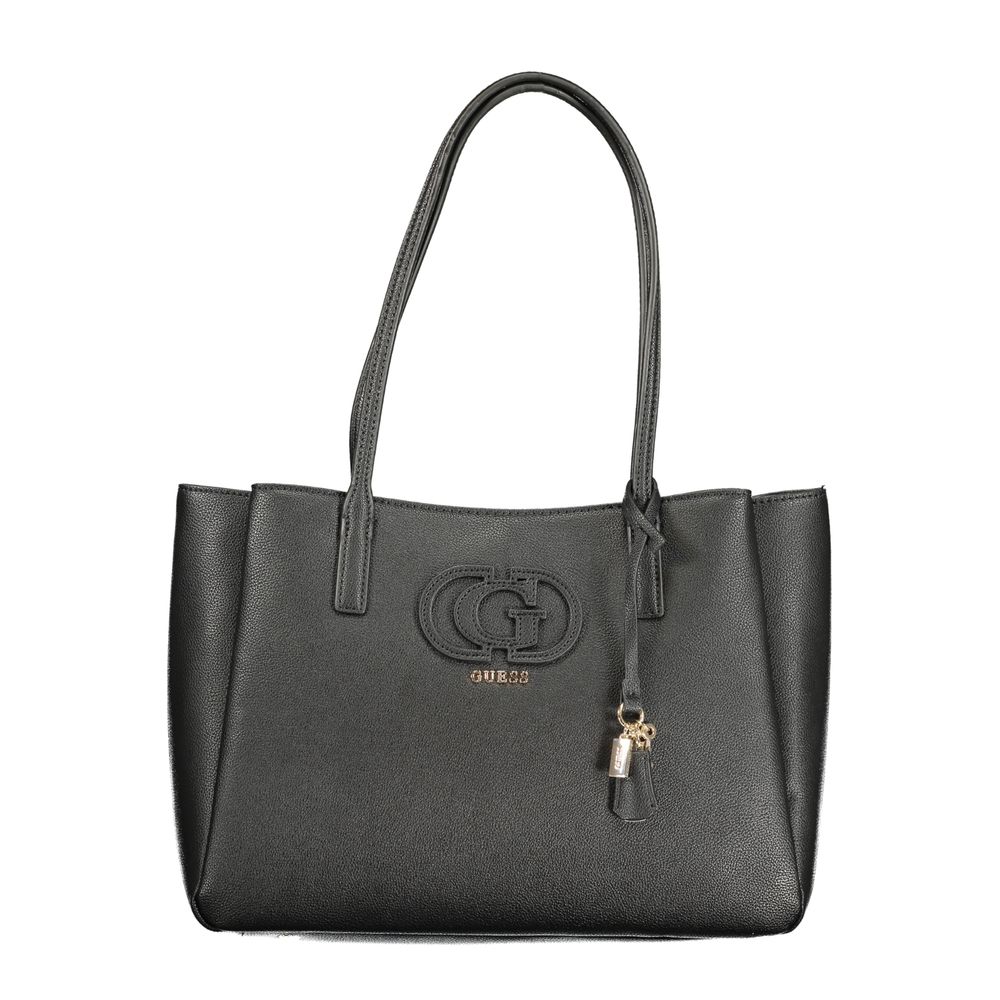 Sac à main en polyéthylène noir Guess