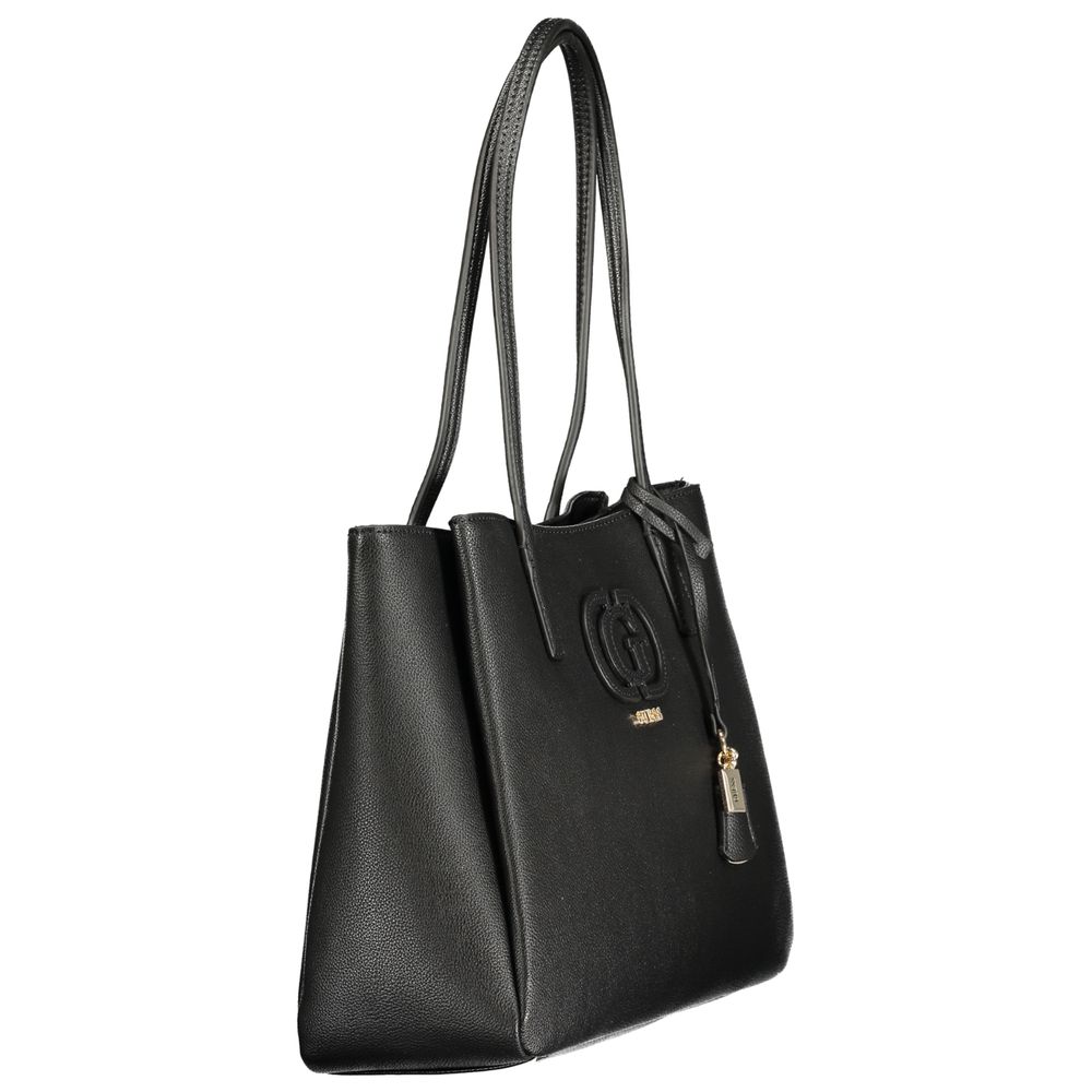 Sac à main en polyéthylène noir Guess