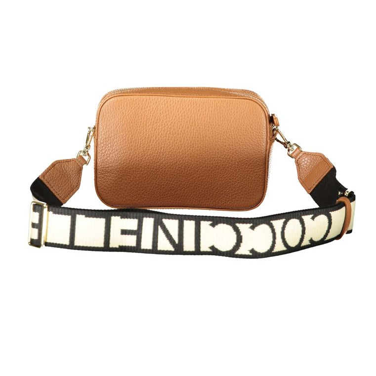 Sac bandoulière en cuir marron Coccinelle