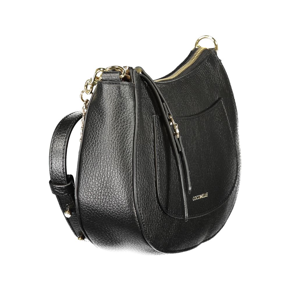 Bolso bandolera de cuero negro Coccinelle