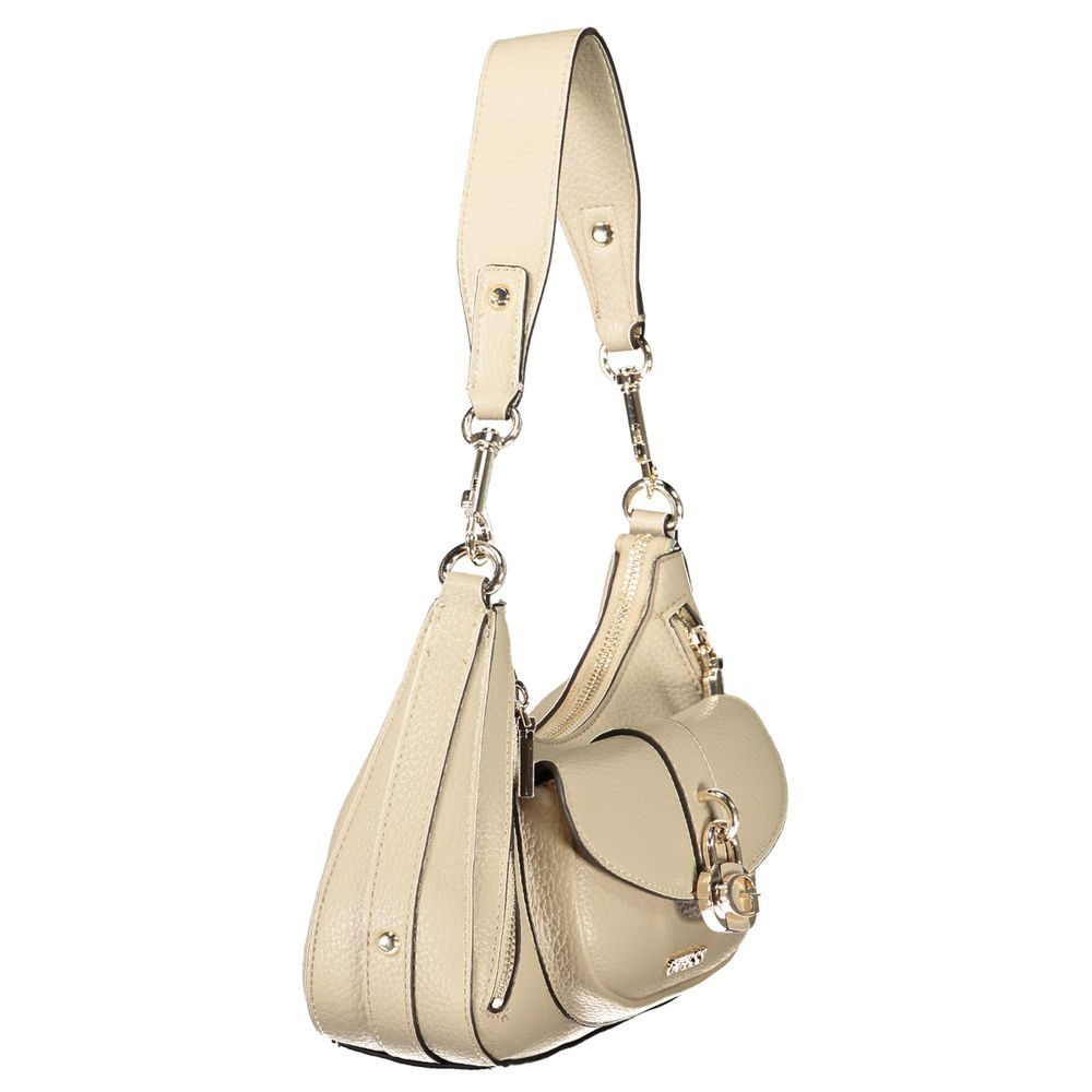 Guess beige polyethylene shoulder bag