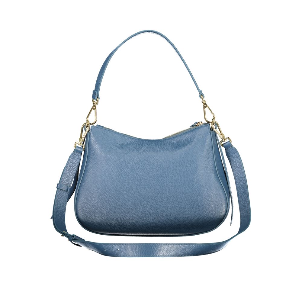 Sac bandoulière en cuir bleu Coccinelle