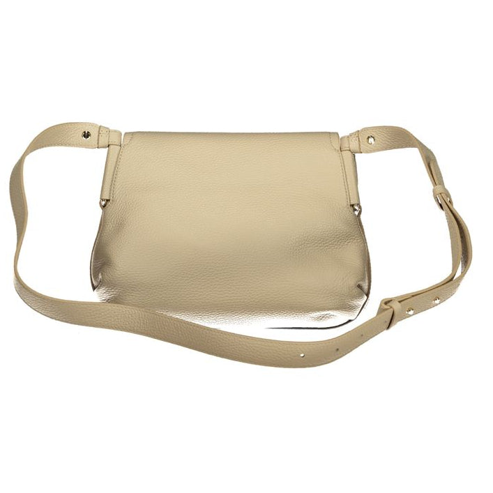 Sac bandoulière en cuir beige Coccinelle