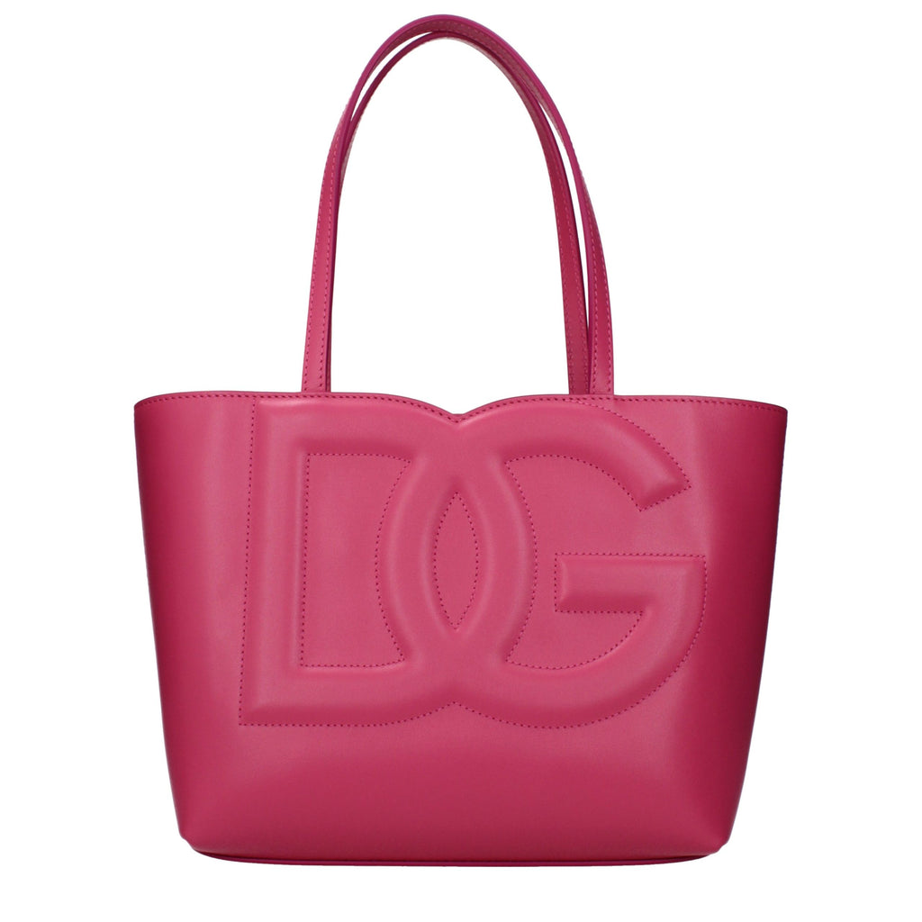 Sac à main cabas en cuir rose Dolce&Gabbana