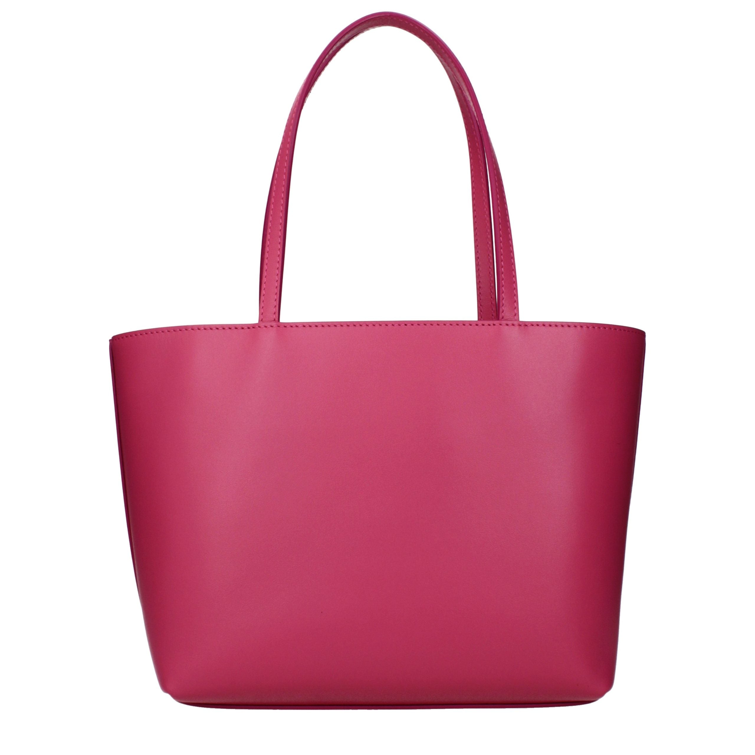 Sac à main cabas en cuir rose Dolce&Gabbana
