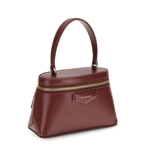 Sac à main Bos Taurus en cuir de veau bordeaux Givenchy
