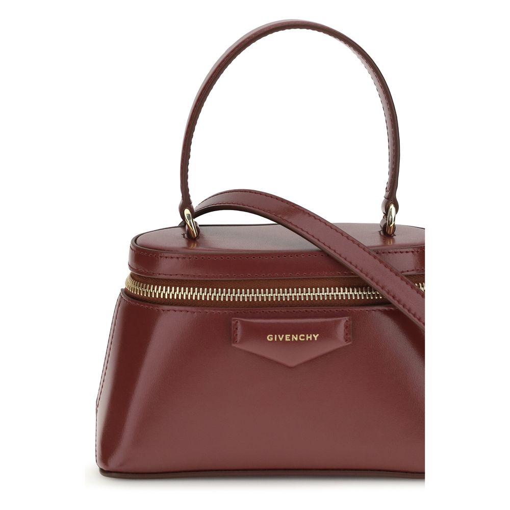 Sac à main Bos Taurus en cuir de veau bordeaux Givenchy