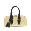 Sac bandoulière en raphia beige Pinko