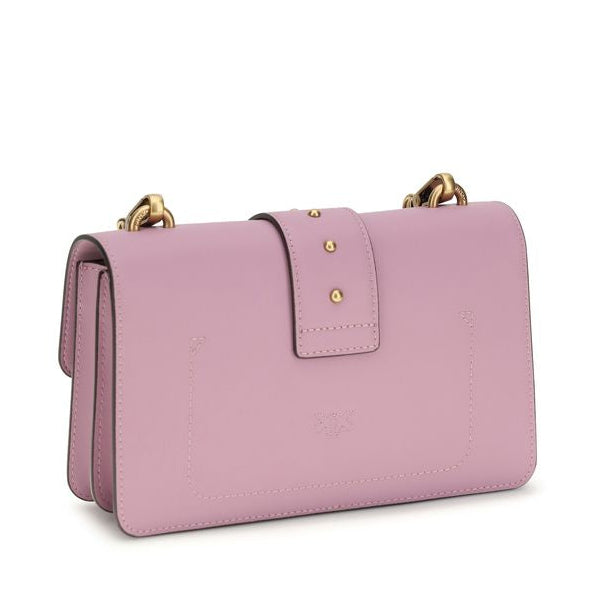 Sac bandoulière Bos Taurus en cuir de veau rose Pinko