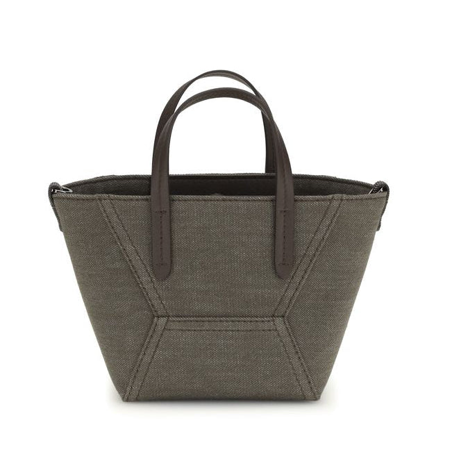Sac à main en tissu bicolore Brunello Cucinelli
