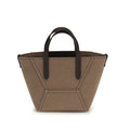 Sac à main cabas en tissu beige Brunello Cucinelli