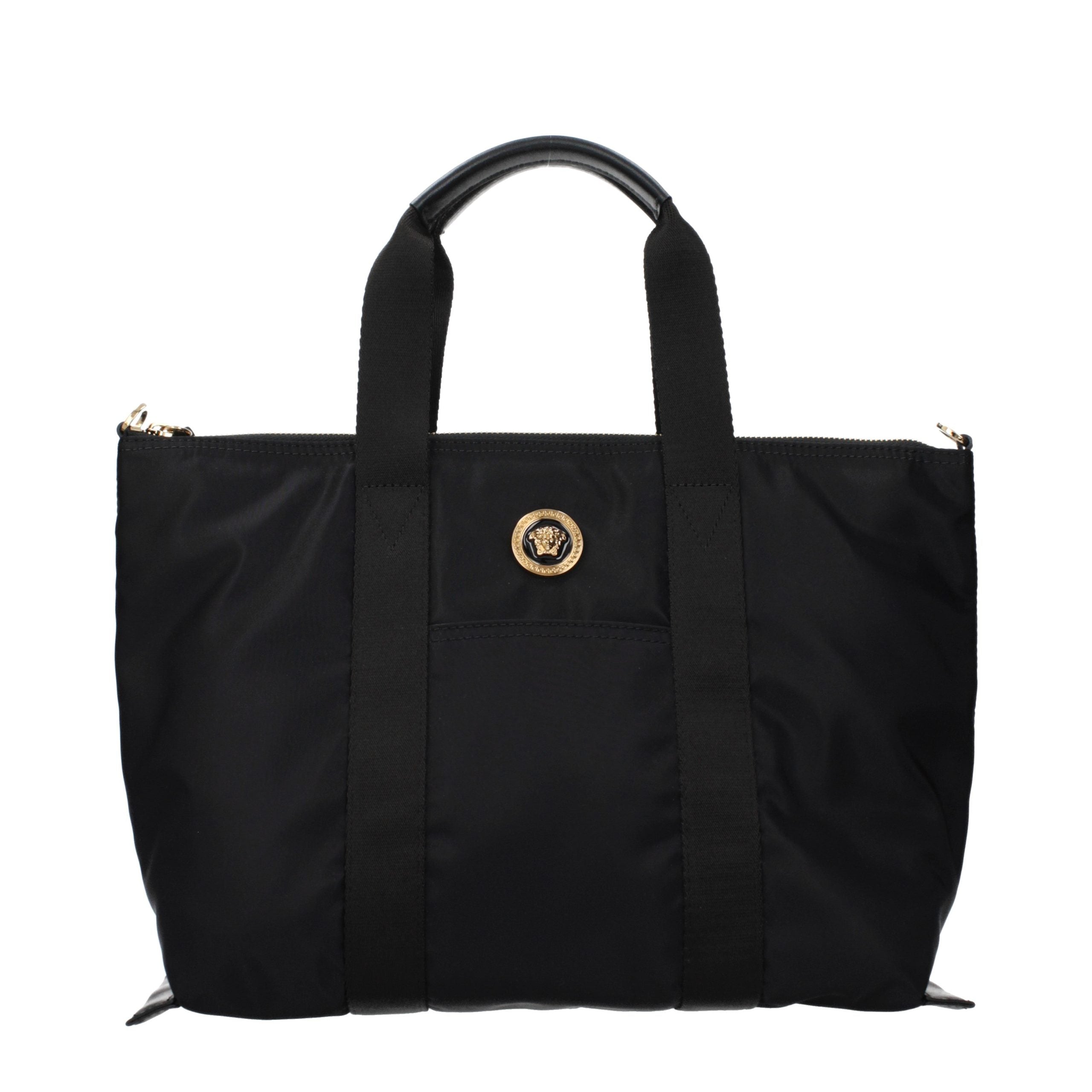 Sac à main en nylon noir Versace