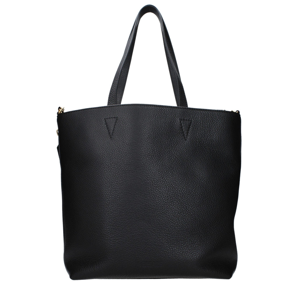 Sac à main en cuir noir Versace