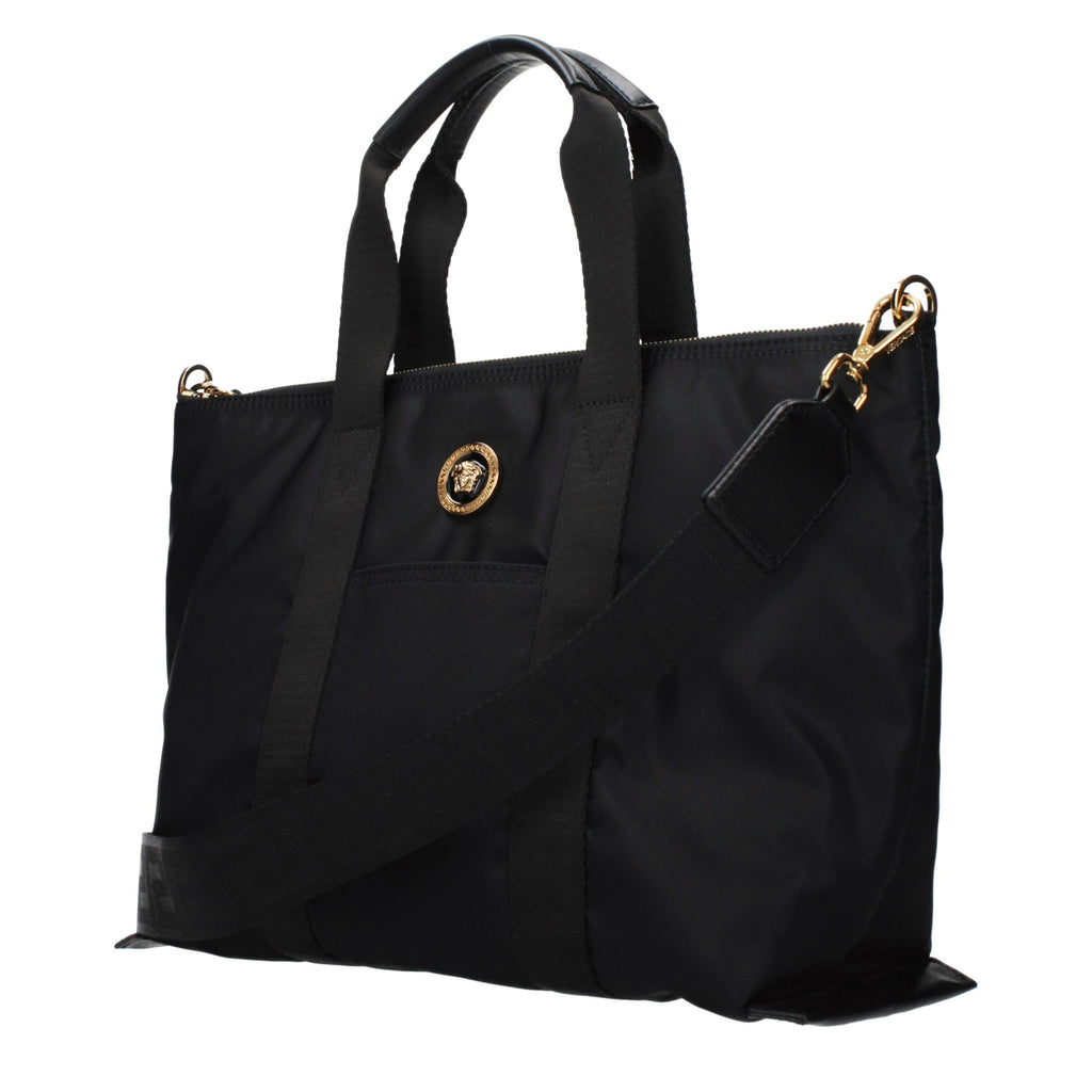 Sac à main en nylon noir Versace