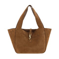Sac à main cabas Bos Taurus en cuir de veau marron Saint Laurent