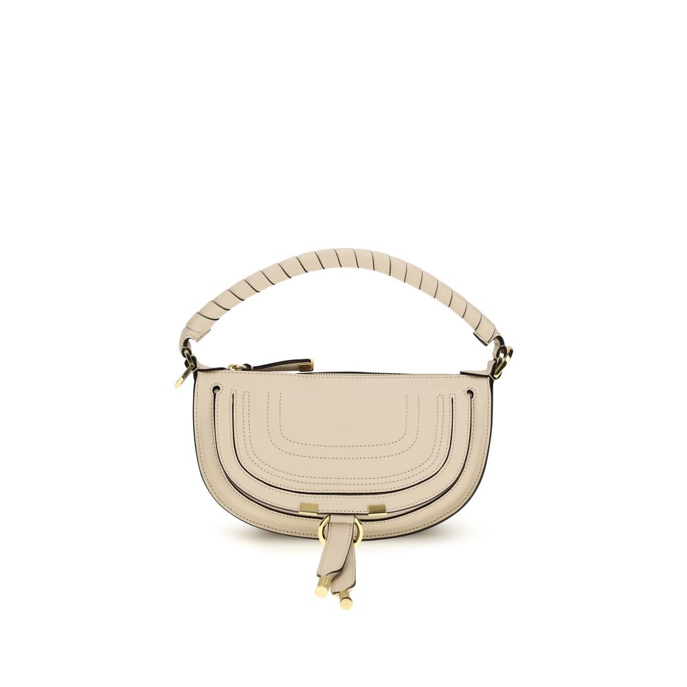 Sac bandoulière Bos Taurus en cuir de veau beige Chloé
