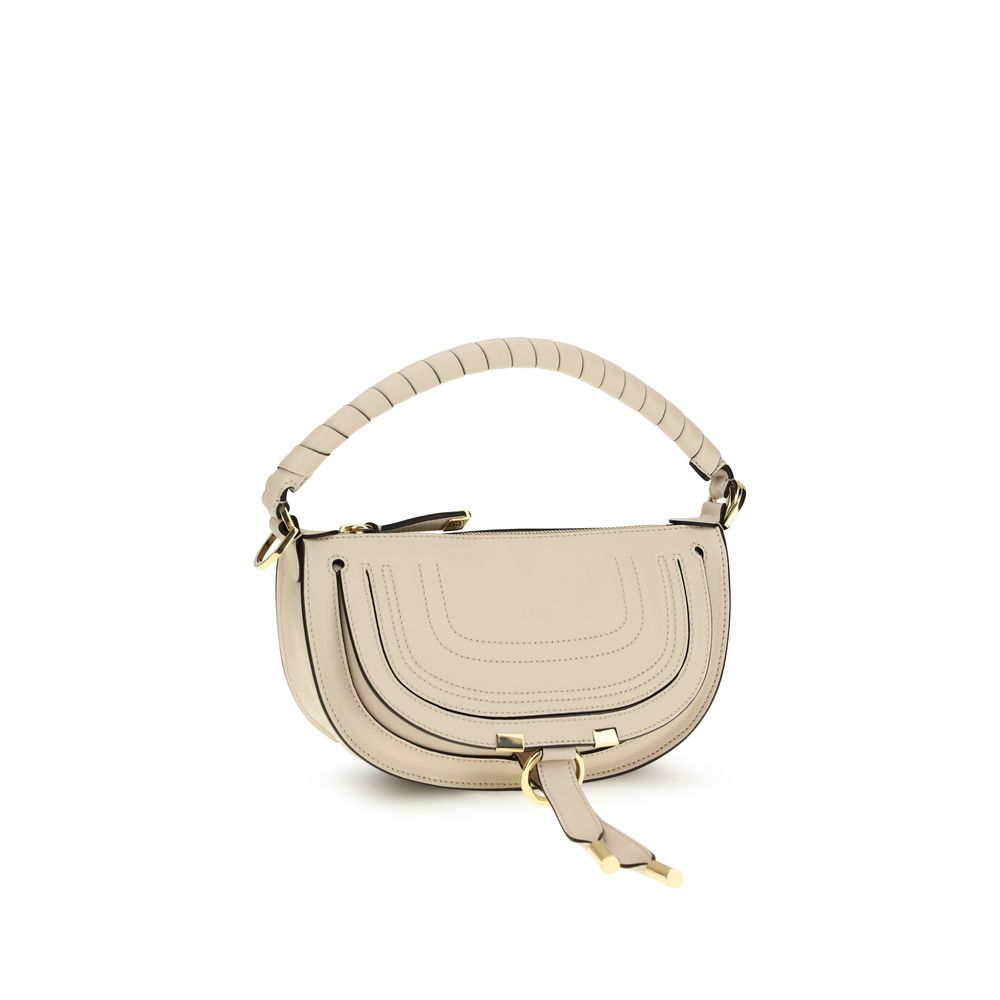 Sac bandoulière Bos Taurus en cuir de veau beige Chloé