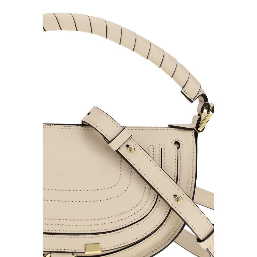 Sac bandoulière Bos Taurus en cuir de veau beige Chloé
