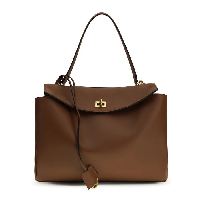 Sac à main Bos Taurus en cuir de veau marron Balenciaga