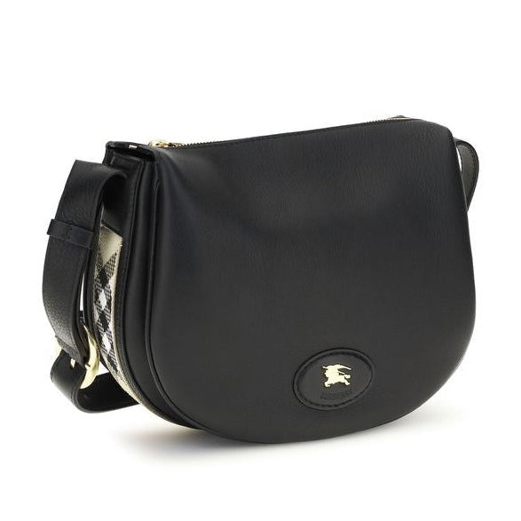 Sac bandoulière Bos Taurus en cuir de veau noir Burberry