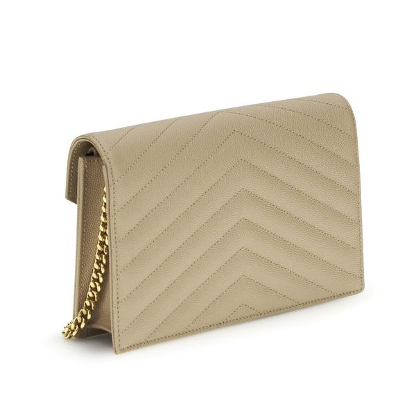 Sac bandoulière Bos Taurus en cuir de veau beige
