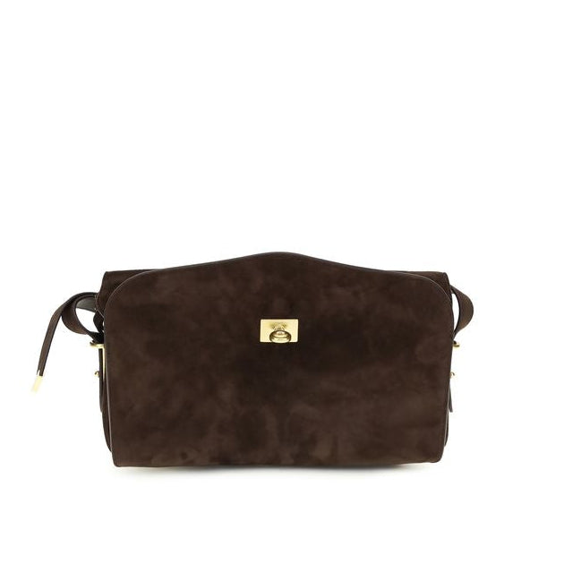 Sac bandoulière Bos Taurus en cuir de veau marron Balenciaga