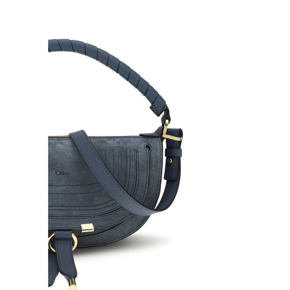Sac bandoulière Bos Taurus en cuir de veau bleu Chloé