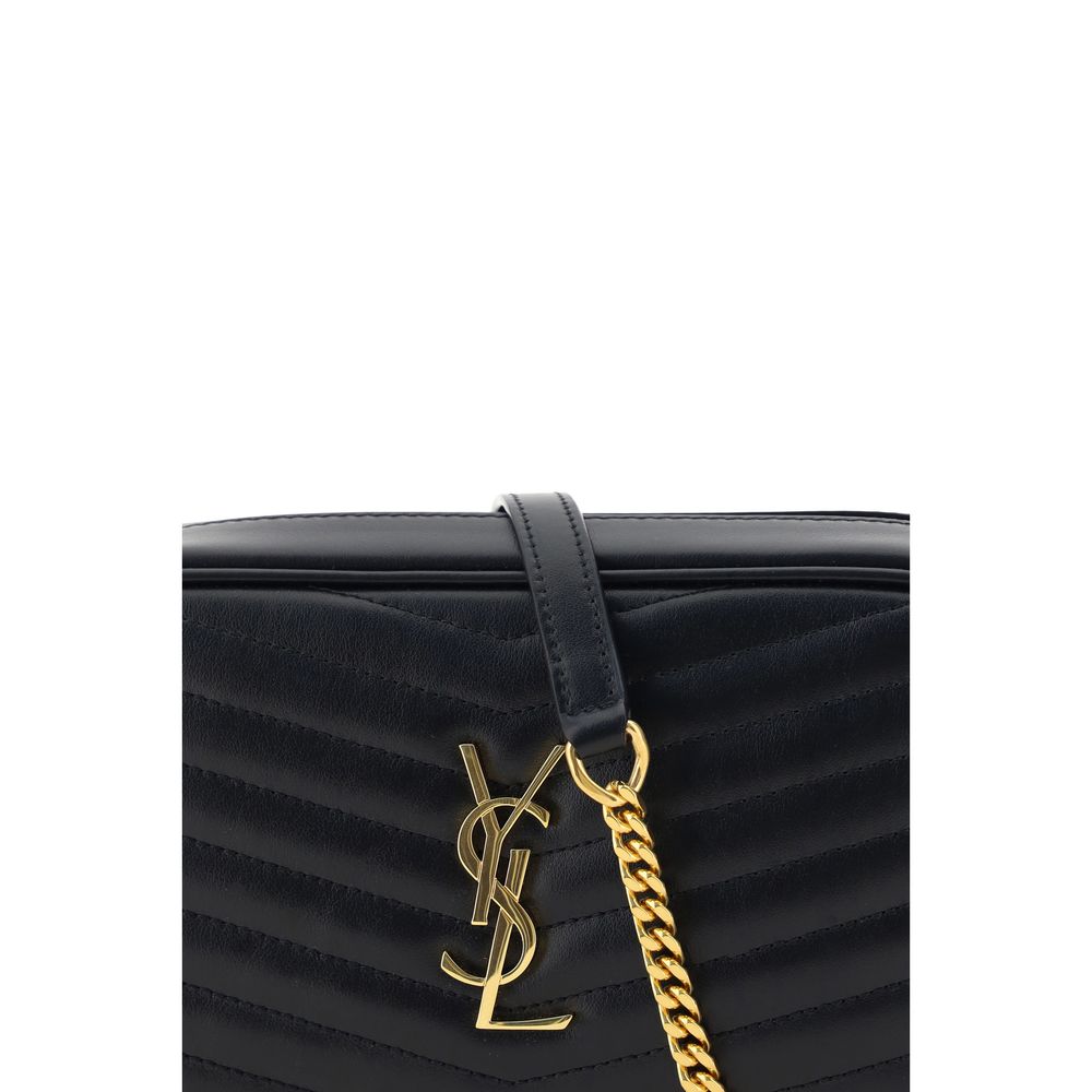 Sac bandoulière Bos Taurus en cuir de veau noir Saint Laurent