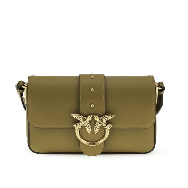 Sac bandoulière Bos Taurus en cuir de veau bicolore Pinko