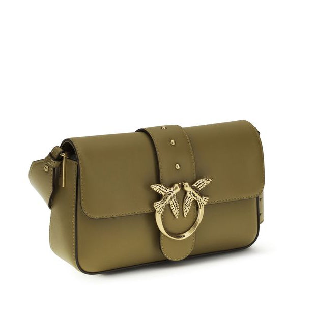 Sac bandoulière Bos Taurus en cuir de veau bicolore Pinko