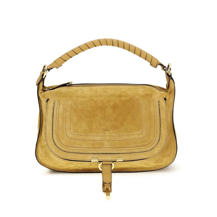 Sac bandoulière Bos Taurus en cuir de veau beige Chloé