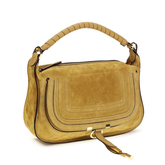 Sac bandoulière Bos Taurus en cuir de veau beige Chloé