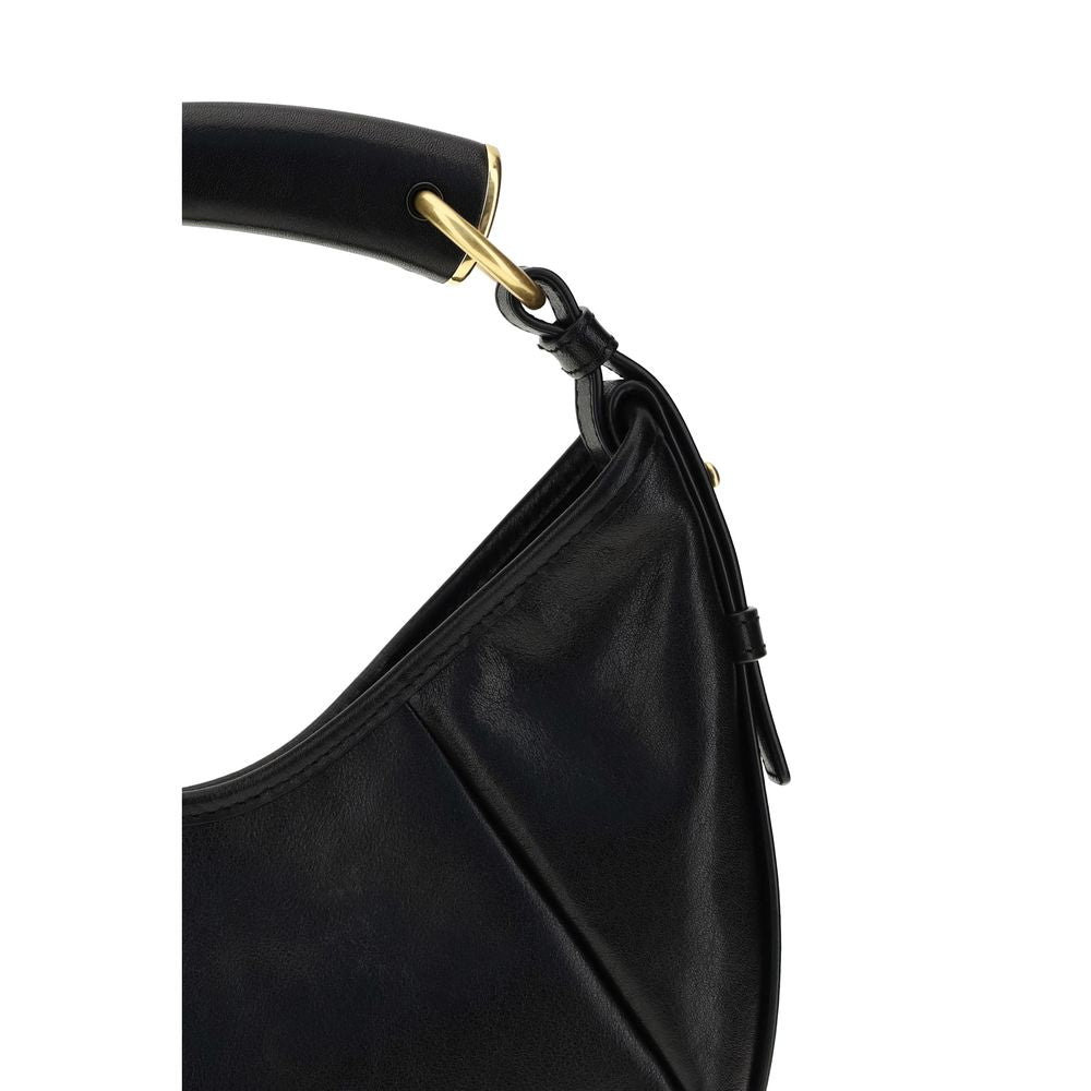 Sac bandoulière Bos Taurus en cuir de veau noir Saint Laurent