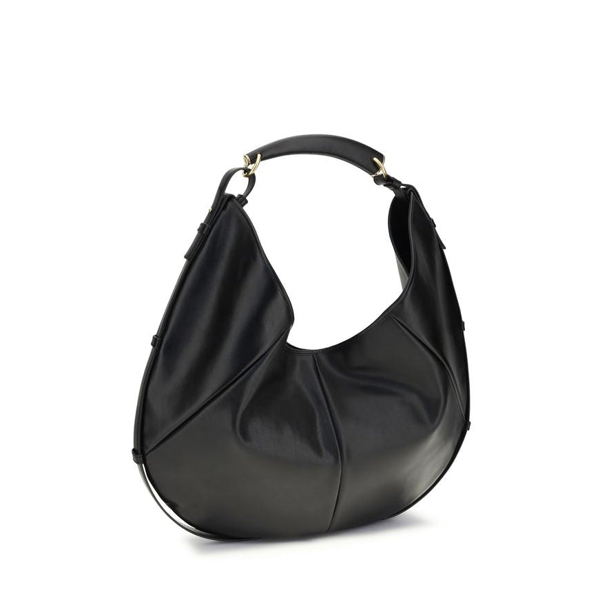 Sac bandoulière Bos Taurus en cuir de veau noir Saint Laurent
