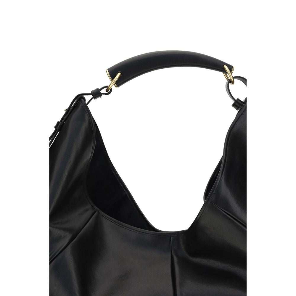 Sac bandoulière Bos Taurus en cuir de veau noir Saint Laurent
