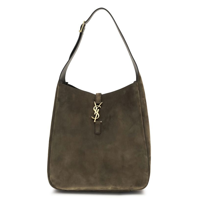 Sac bandoulière Bos Taurus en cuir de veau bicolore Saint Laurent