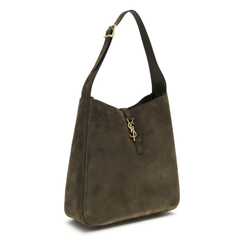 Sac bandoulière Bos Taurus en cuir de veau bicolore Saint Laurent